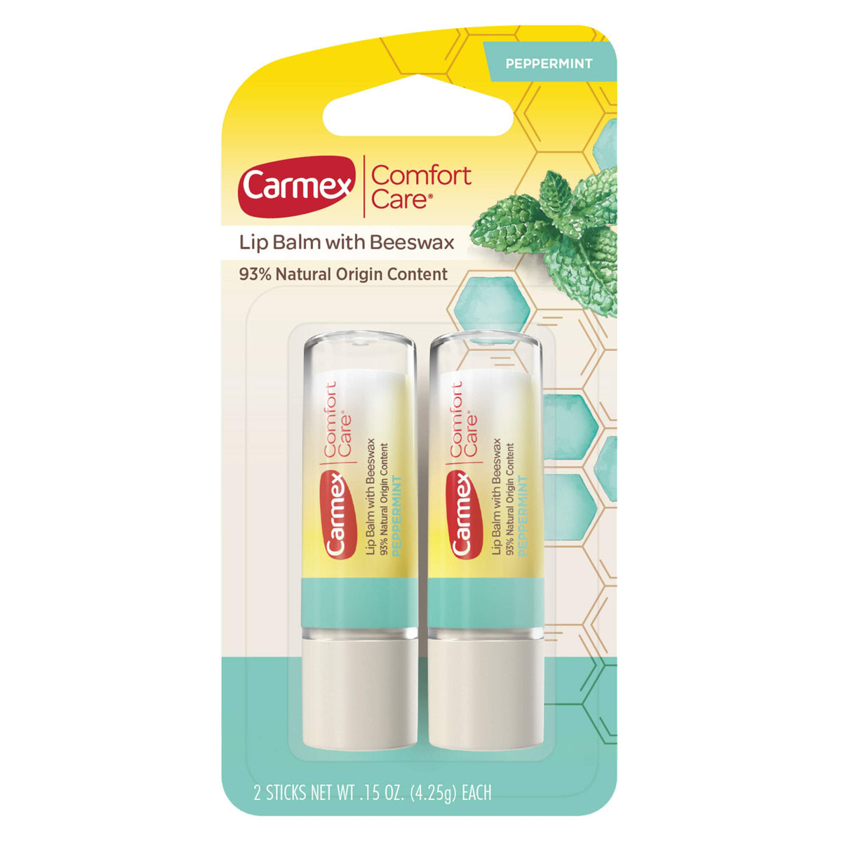 Peppermint Lip Balm Pair - Hydrating Beeswax Lip Care Set