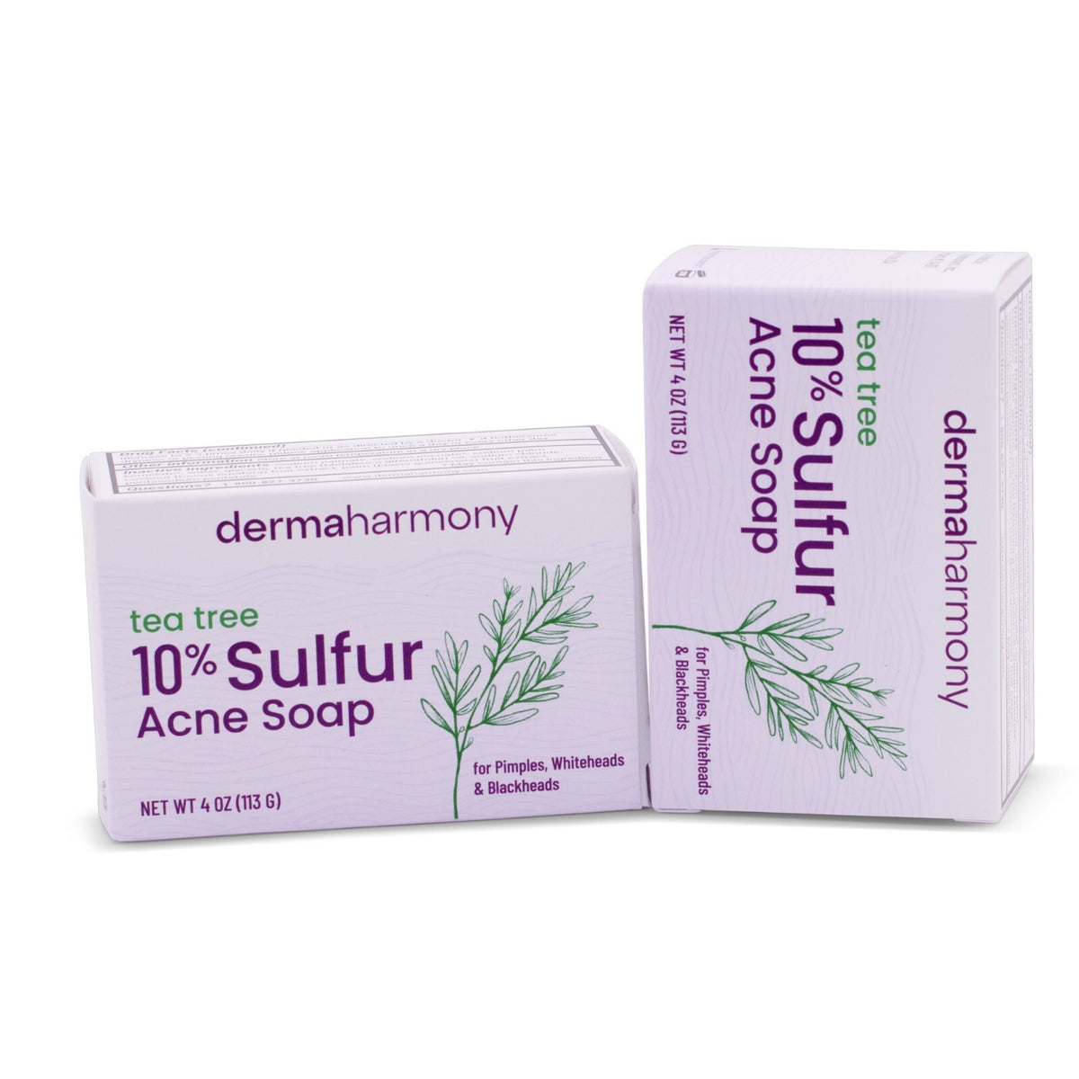 Sulfur Soap with Tea Tree Oil - Acne Face & Body Cleansing Bar - 4oz