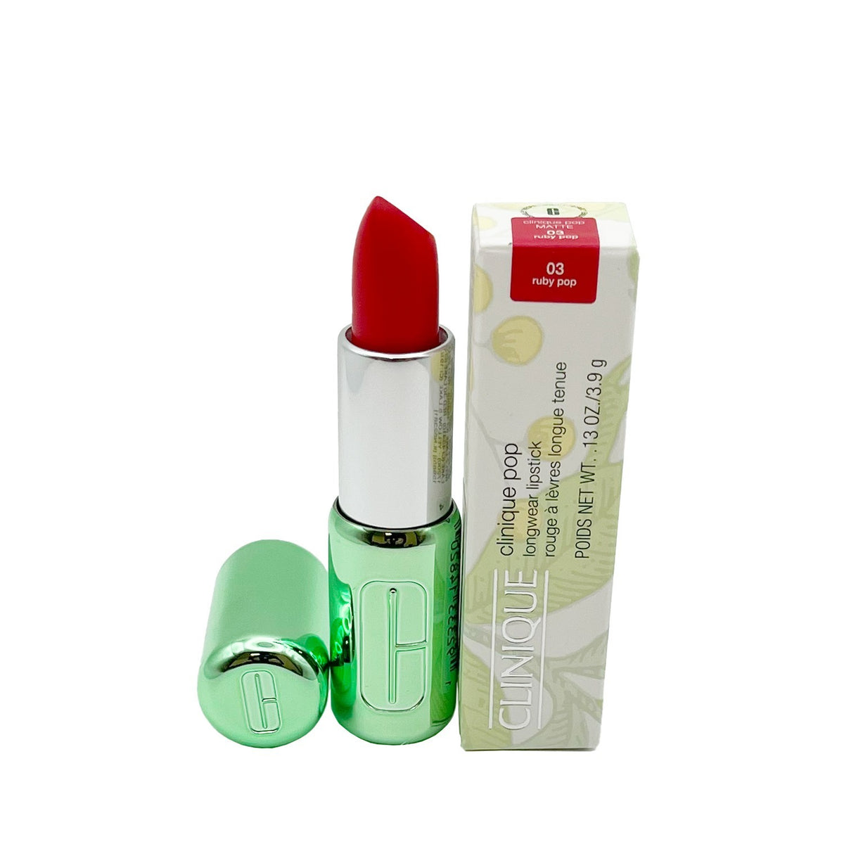 Clinique Longwear Lipstick 03 Ruby Pop Matte Full Size - New