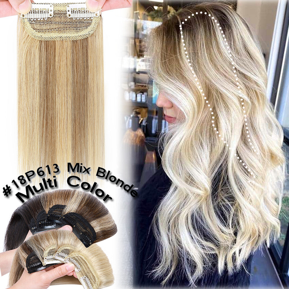 Remy Human Hair Extensions Clip-In One Piece Full Head Weft - Multiple Colors & Lengths