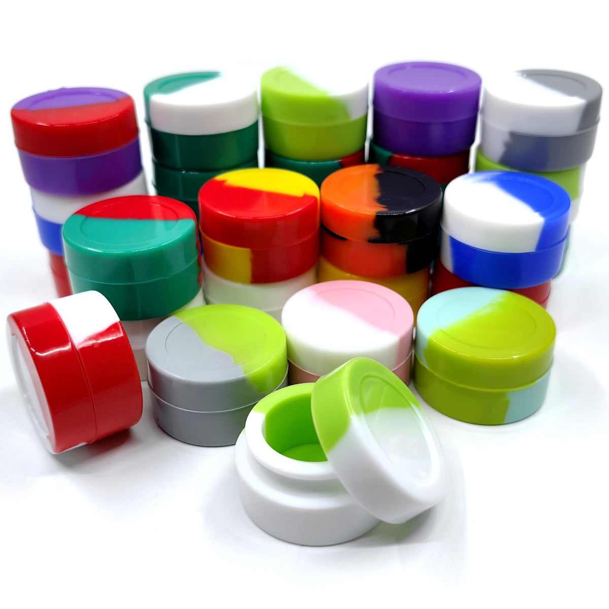 5ml Silicone Storage Jars Set – 50 Non-Stick Wax Containers for Cosmetics, Lip Balm & Skincare