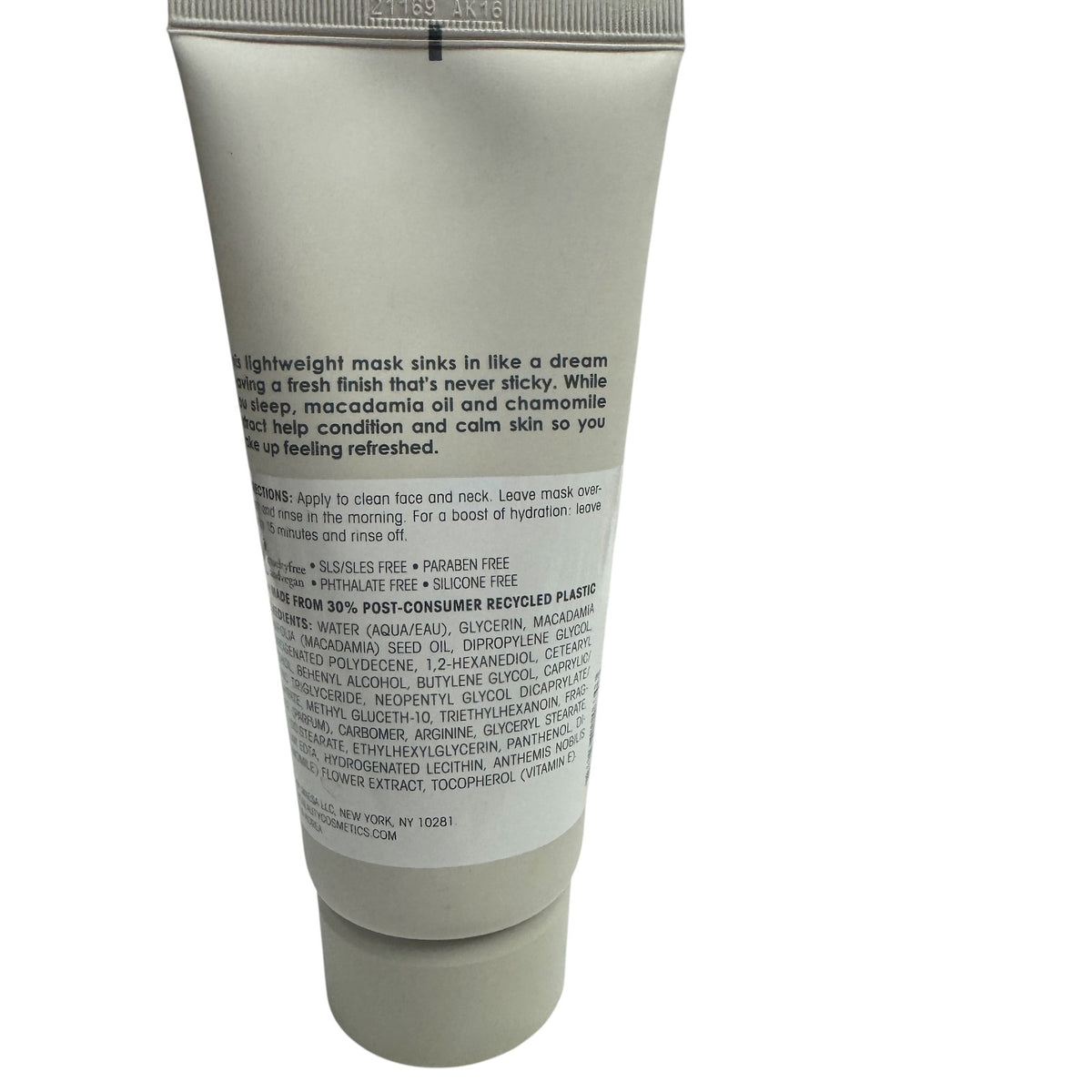 Hydrating Overnight Mask with Macadamia & Chamomile, 6 fl oz