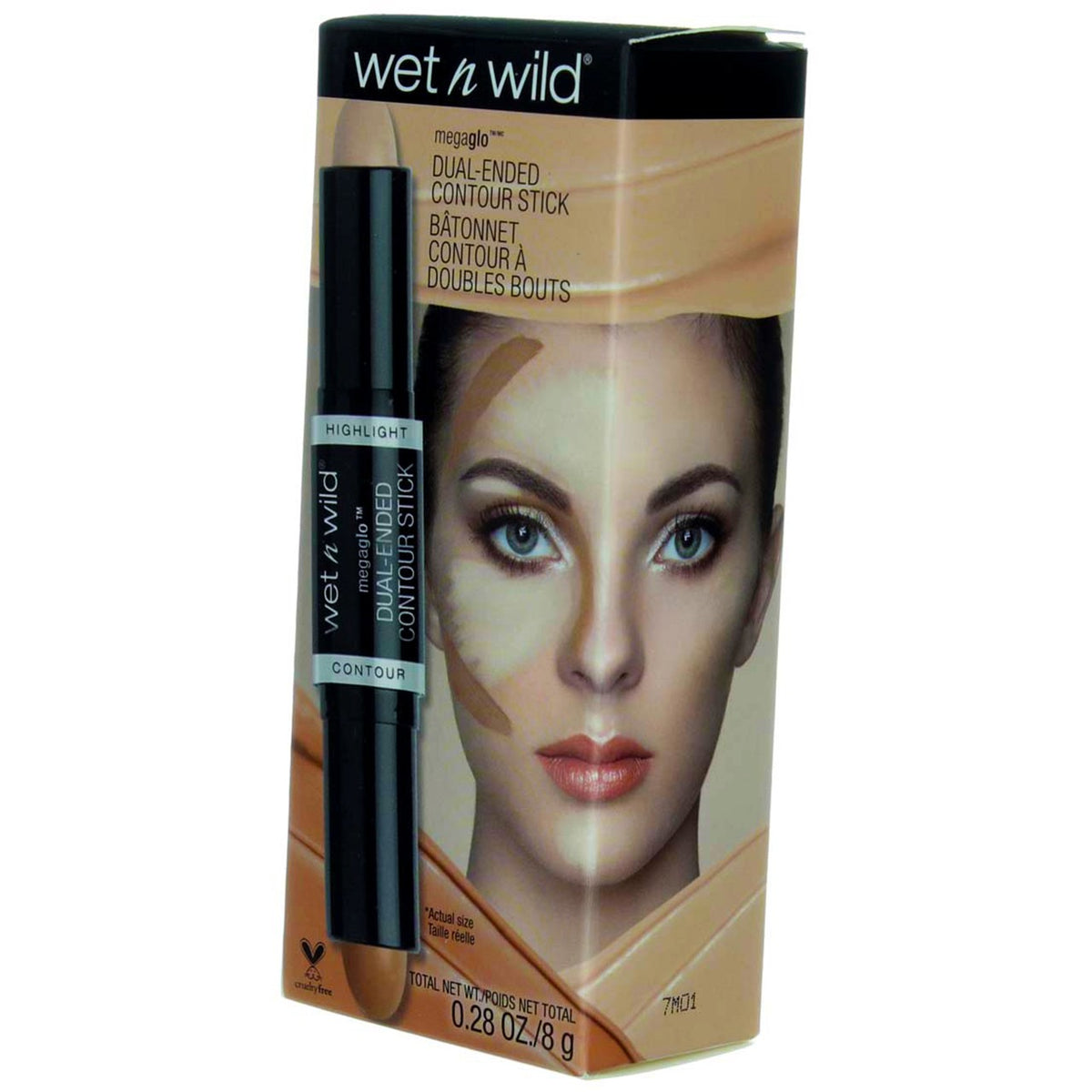 Wet n Wild MegaGlo Dual-Ended Contour Stick Medium/Tan 752A Makeup