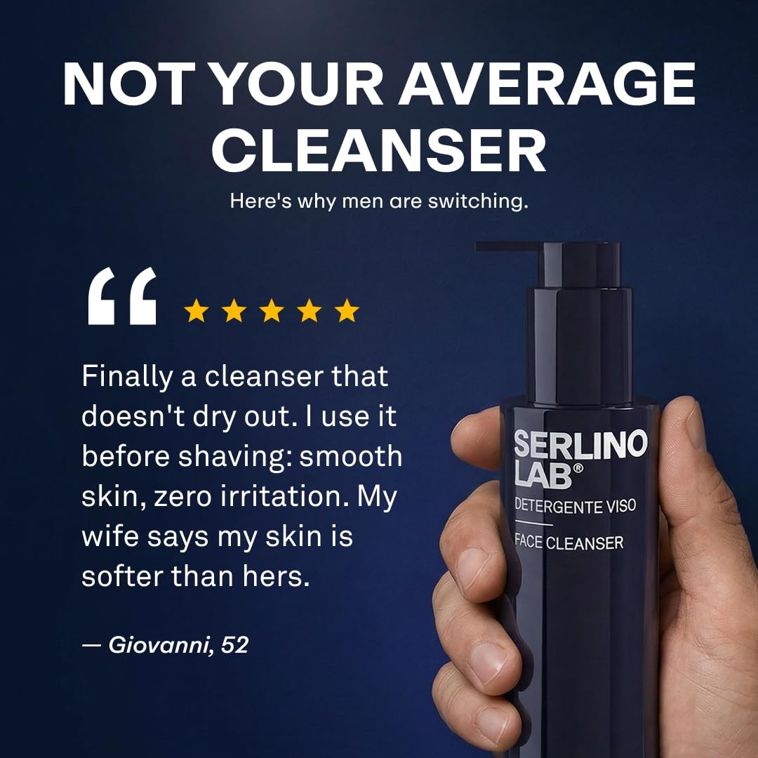 Men's Moisturizing Facial Cleanser - Deep Cleansing for Sensitive Skin