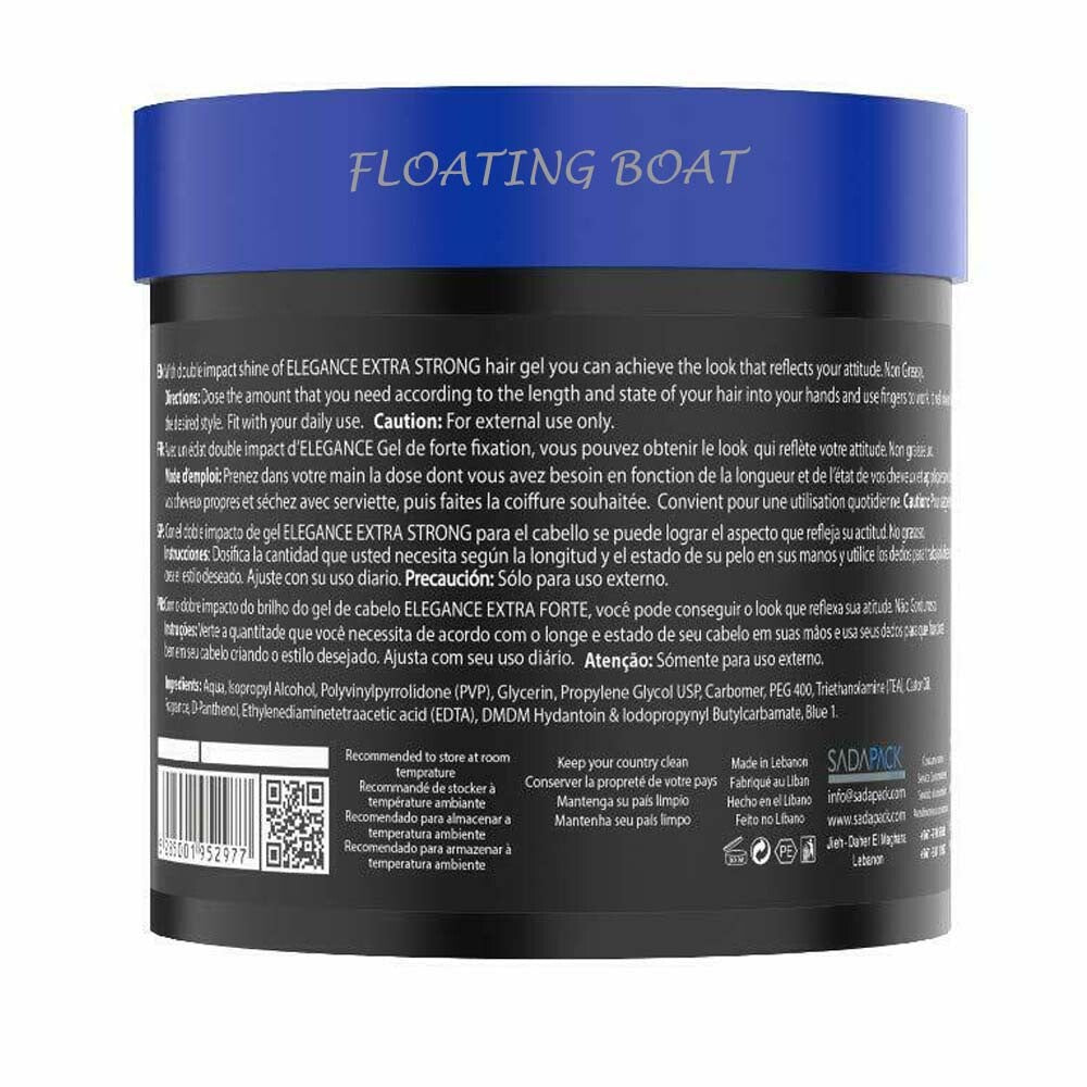 Extra Strong Hold Vitamin Hair Gel - Flake-Free Styling 33.81oz