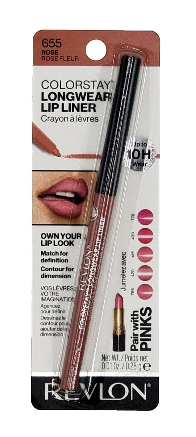 Revlon Colorstay Longwear Lip Liner - Up to 10 Hours - Rose 655