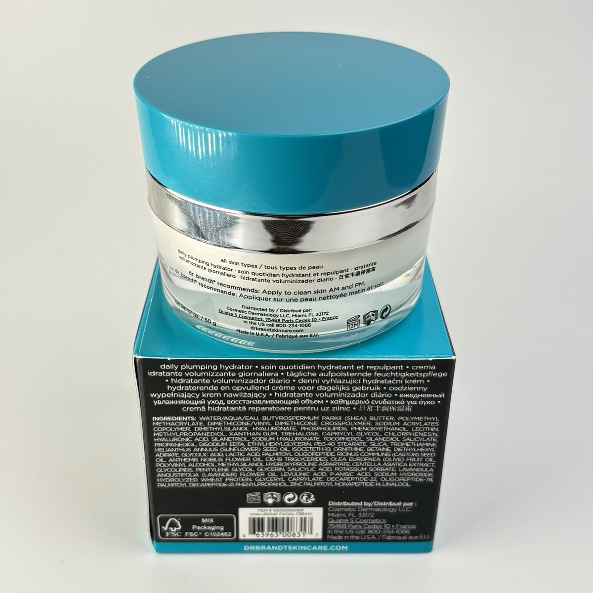 Hyaluronic Face Cream with Peptides 1.7 oz - Deep Hydration Moisturizer