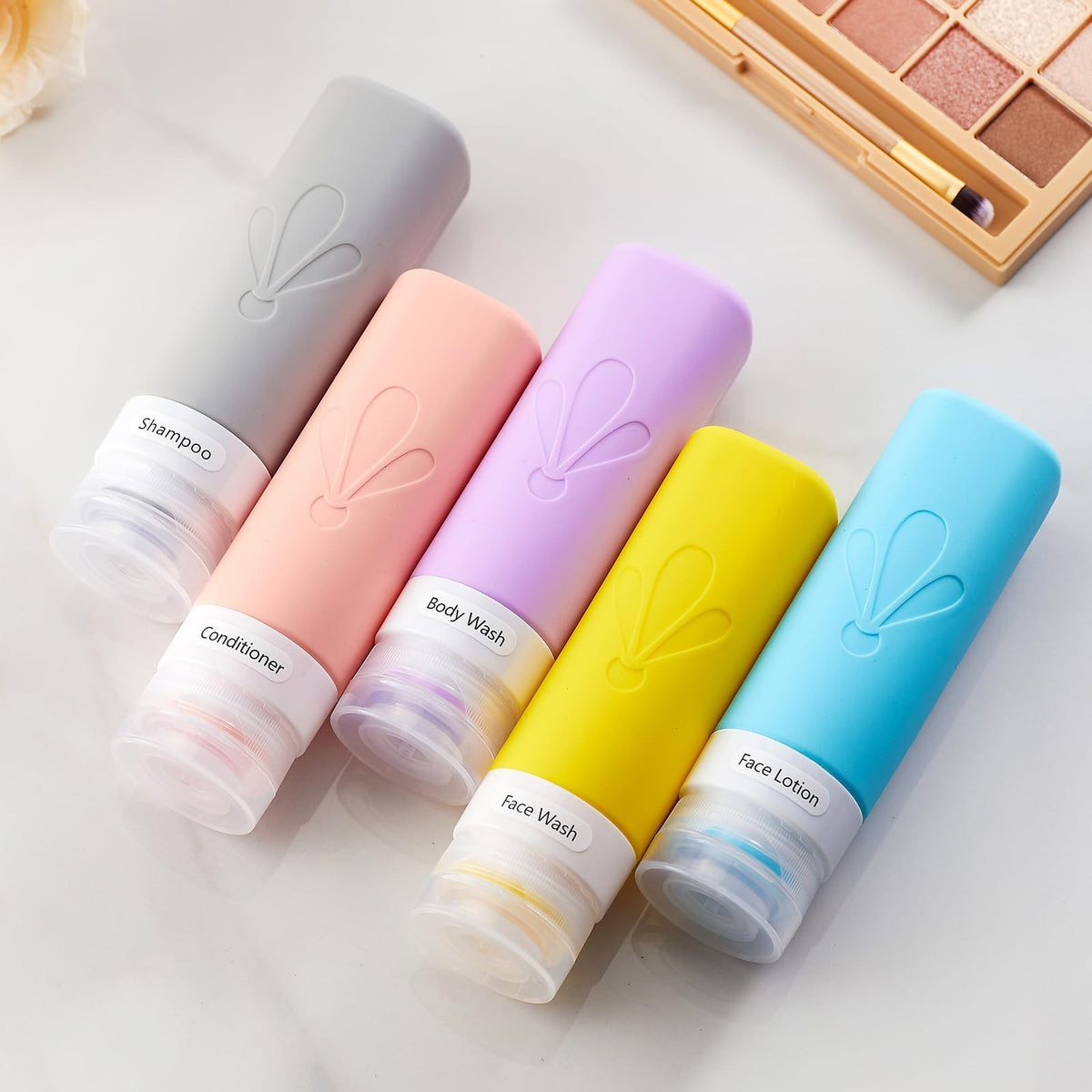 Travel Bottles Set - 3oz TSA Approved Leak-Proof Silicone Containers