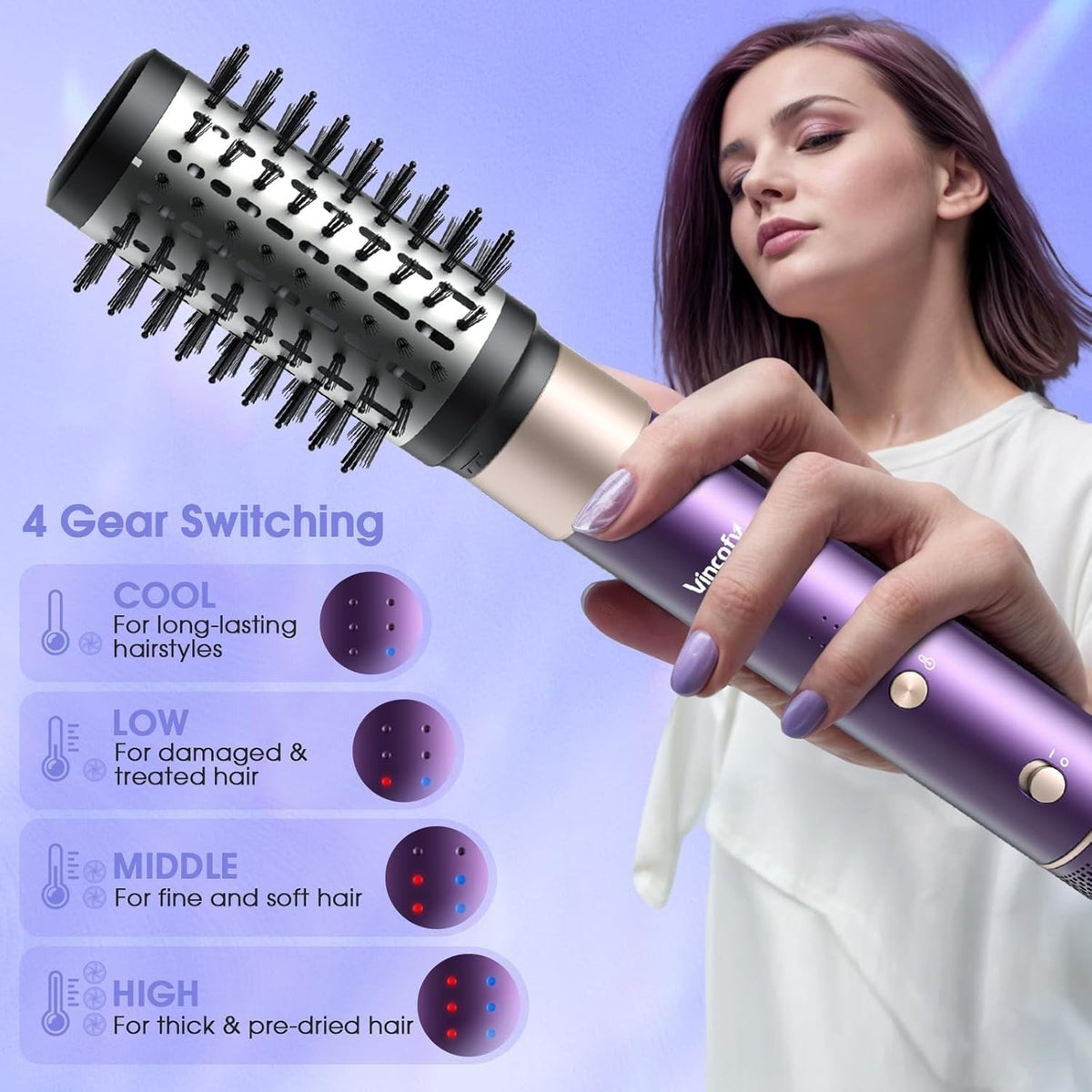 7-in-1 Hair Dryer Brush Set - Auto Curling, Straightening & Volumizing