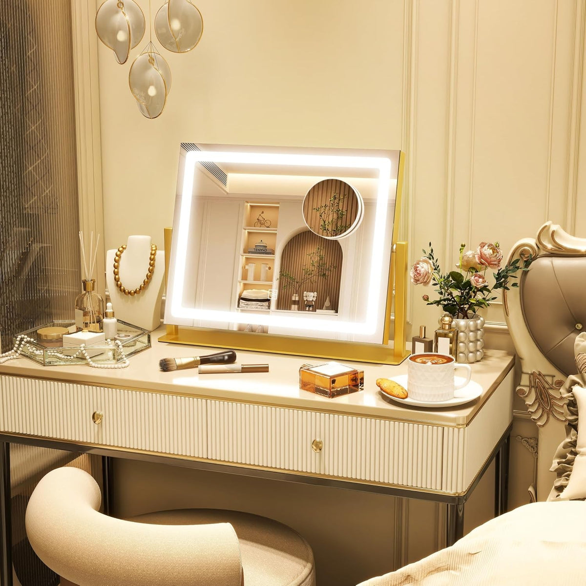 12x16 LED Lighted Makeup Mirror with Dimmable Brightness & 3 Color Modes