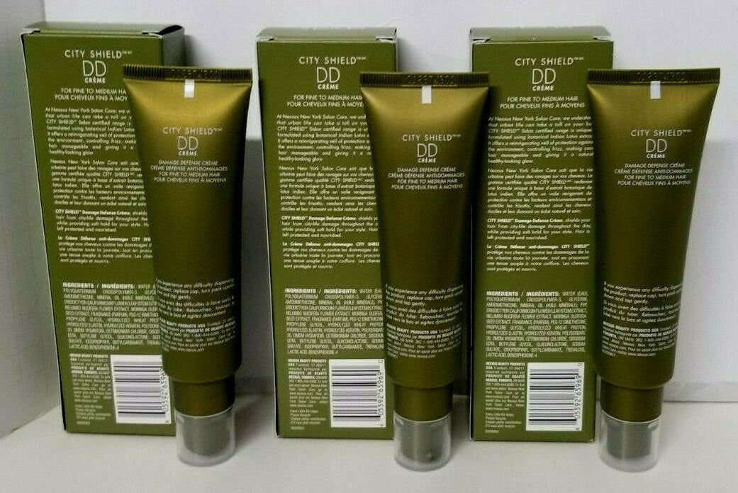 Damage Defense Hair Cream for Fine to Medium Hair - Nourishing City Shield Step 3, 3 Pack