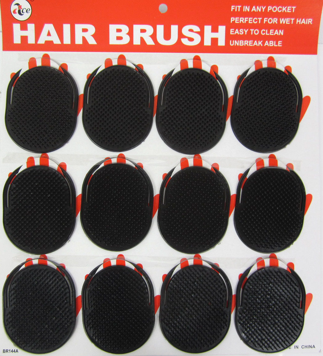 Wholesale Set of 12 or 24 Unbreakable Black Shampoo Brushes - Portable & Easy to Clean