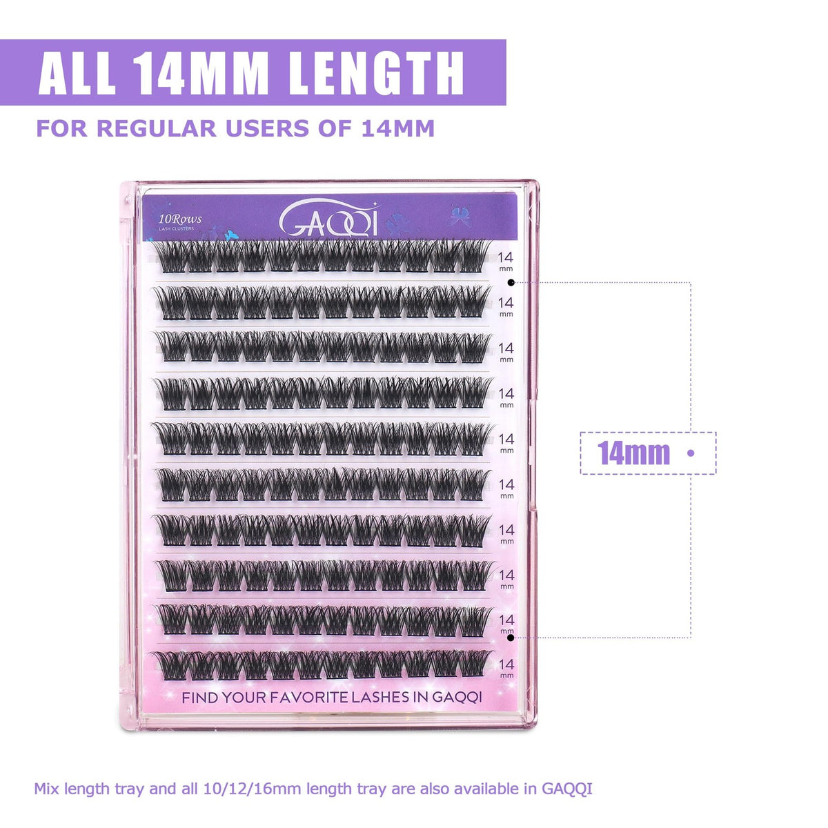Wispy Eyelash Clusters 14mm Faux Mink Reusable Natural Look False Eyelashes