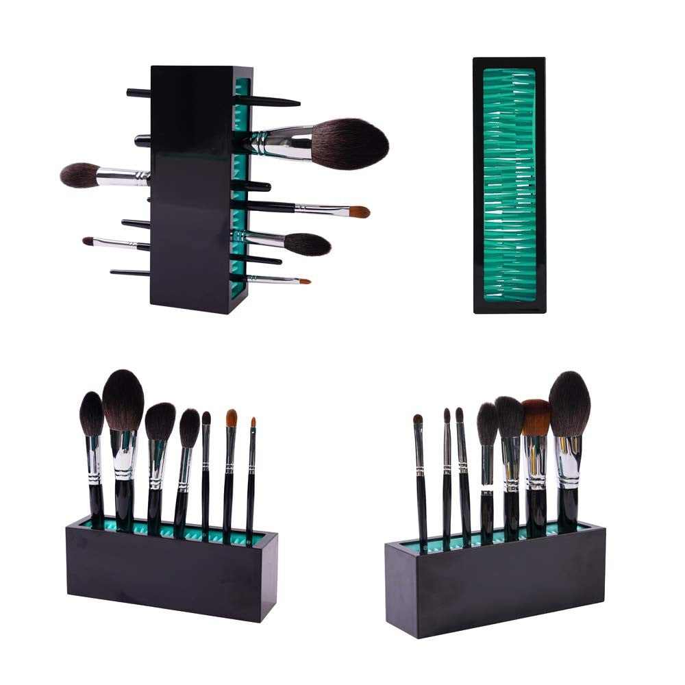Makeup Brushes Holder Organizer Silicone Vanity Air Drying Rack Storage