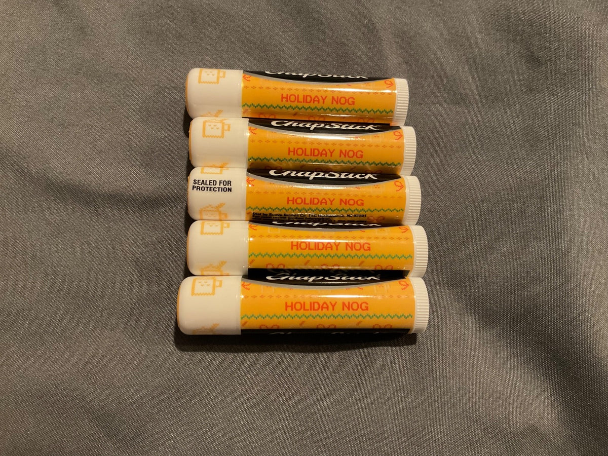 ChapStick Holiday Nog Lip Balm Set - 9 Sealed .15 Oz Tubes