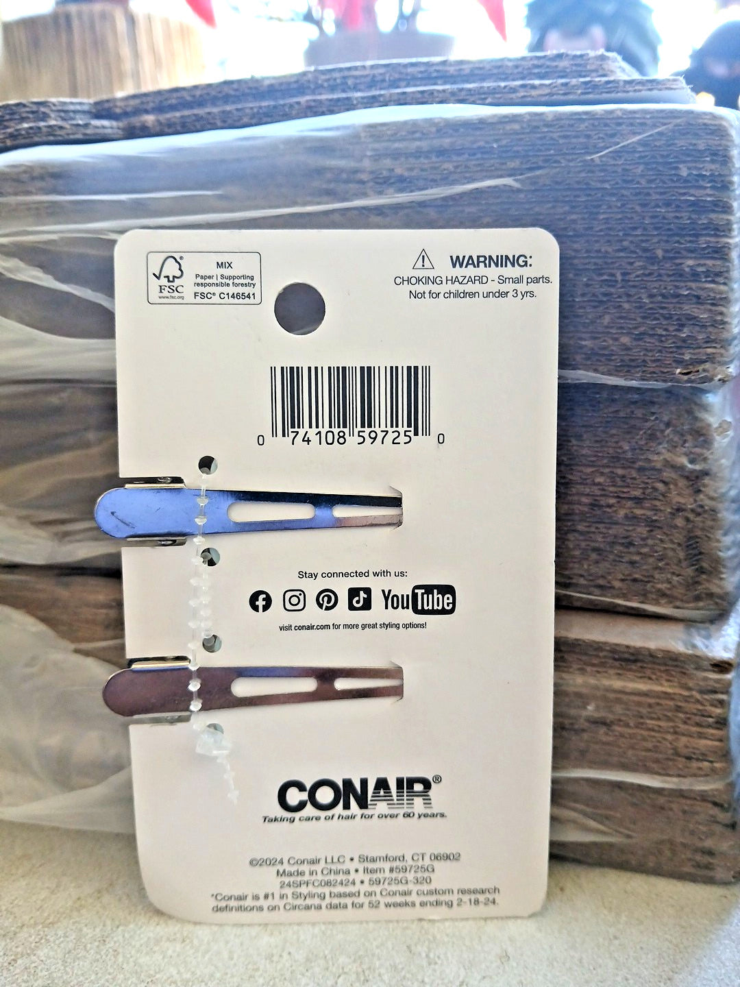 Dent-Free Clips 2PK Hello Spring Collection Conair Teal