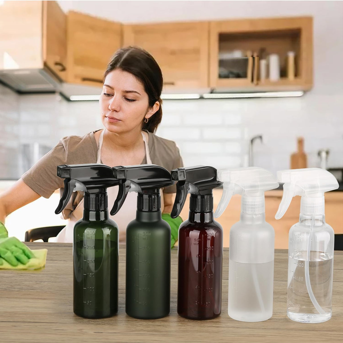 Leakproof Spray Bottles 2 Pack - 10oz Adjustable Fine Mist & Jet Stream