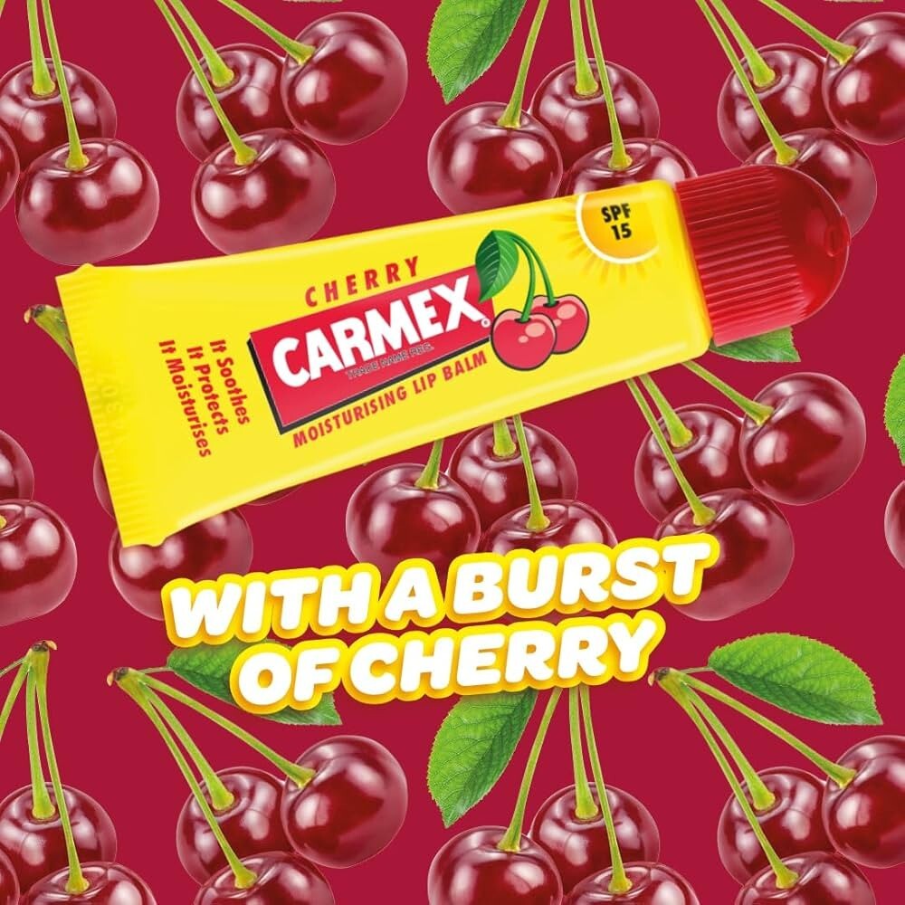 Medicated Lip Balm with SPF - Cherry Flavor, 12 Pack