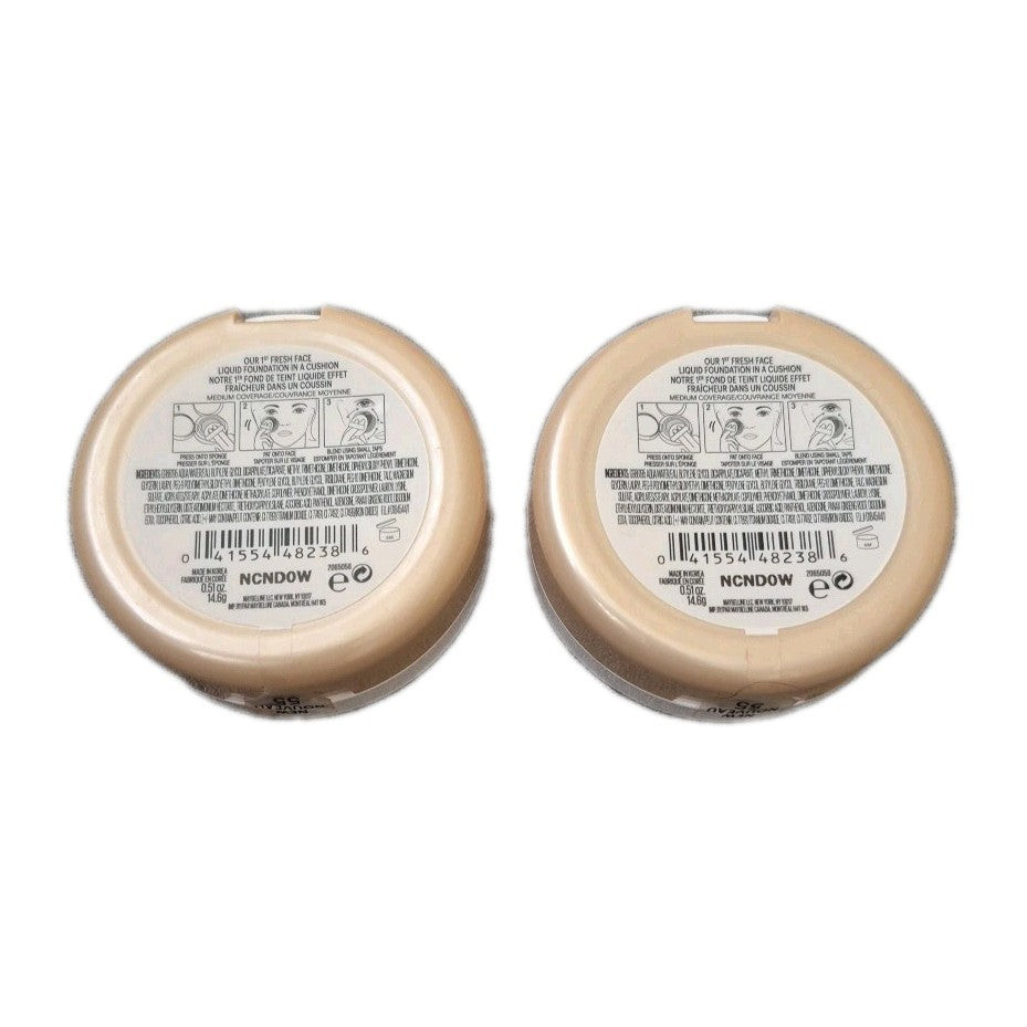Maybelline Dream Cushion Liquid Foundation SPF 55 Caramel - Pack of 2