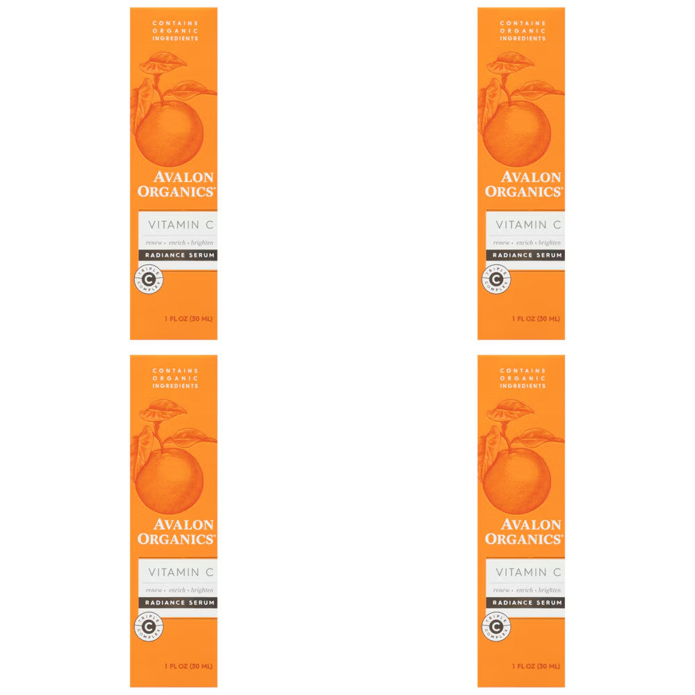Vitamin C Face Serum 4 Pack - Brightening & Radiance Skincare Set