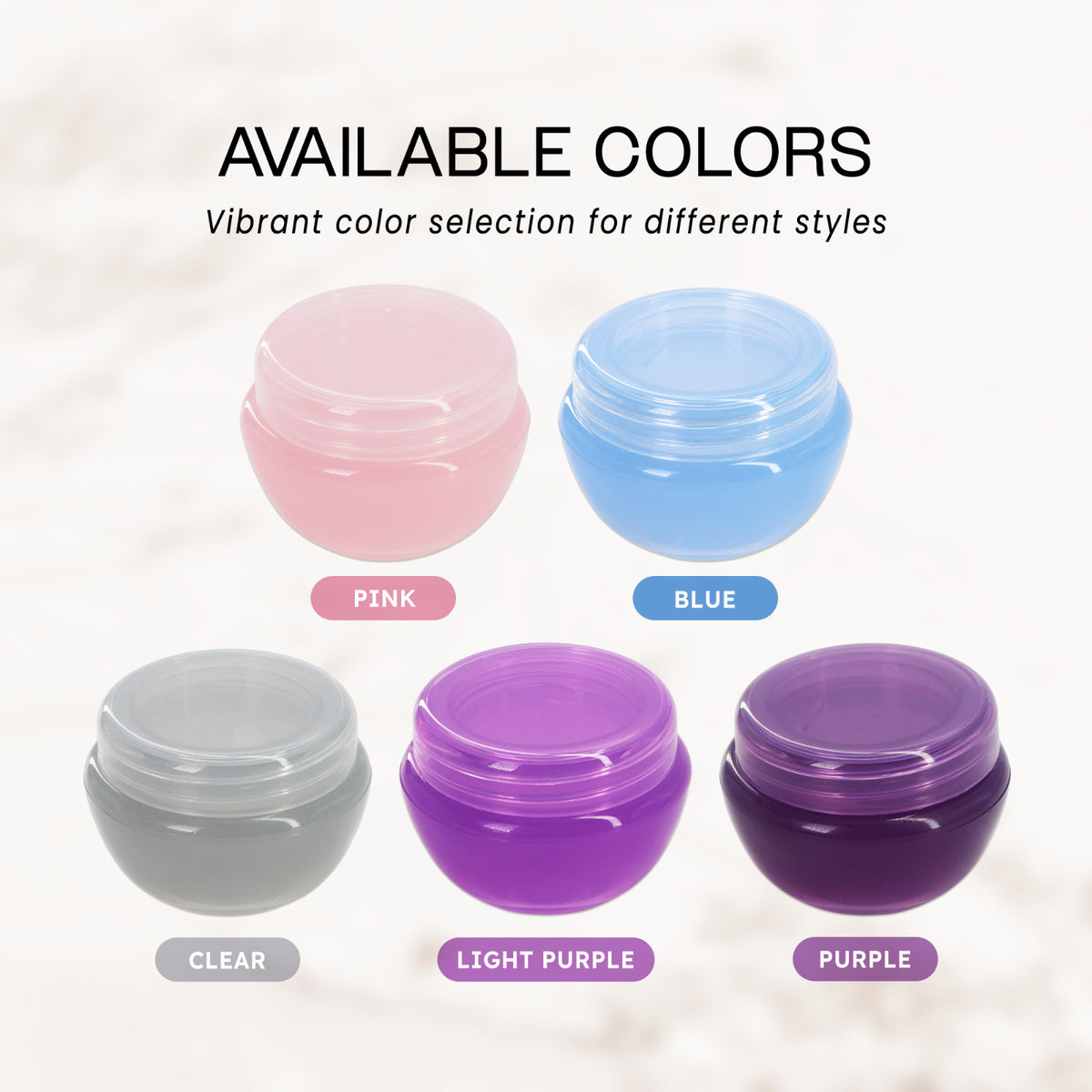 72 Pack Blue Cosmetic Sample Jars 10g/10ml with Inner Liners - Reusable
