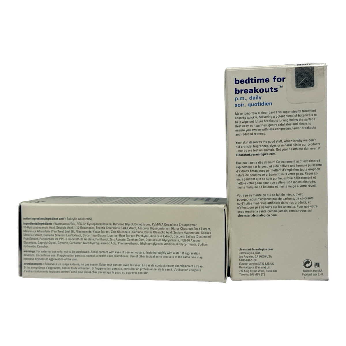 Dermalogica Bedtime For Breakouts Overnight Acne Treatment 2oz Set of 2