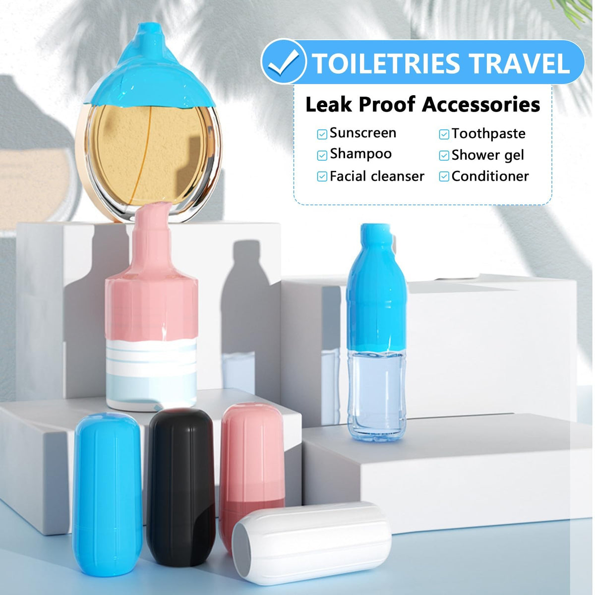 Silicone Travel Bottle Covers 16 Pack Leakproof Luggage Toiletry Sleeves