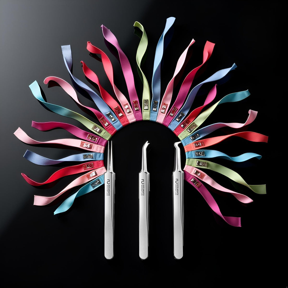 Professional Blackhead Removal Tweezers Set – 3 Silver Facial Blemish Extractors