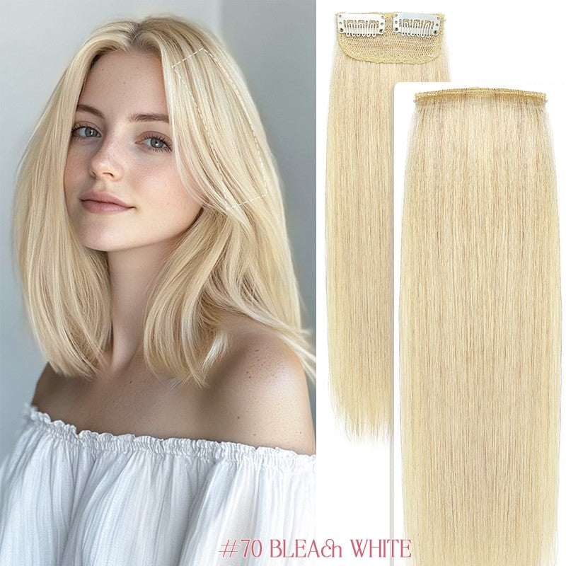 Remy Human Hair Clip-In Extensions Fluffy Short Weft 12-inch for Volume & Thickening