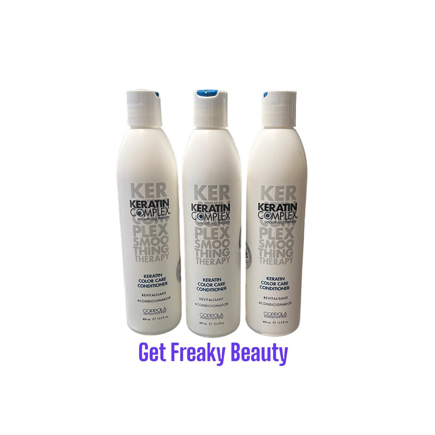 3 Pack Keratin Color Care Conditioner - Sodium Chloride Free 13.5 oz