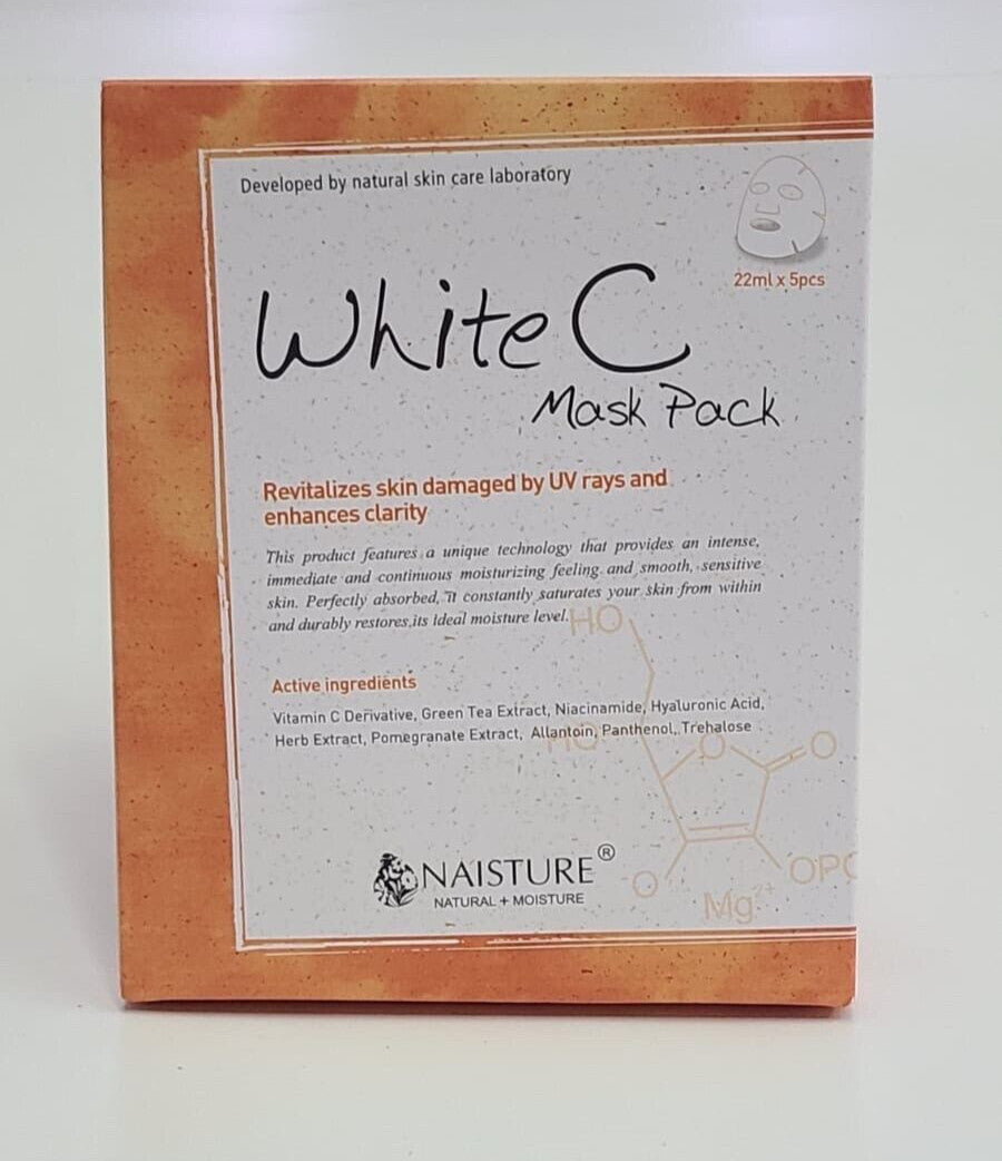 White C Facial Mask Pack - 5 Sheet Masks