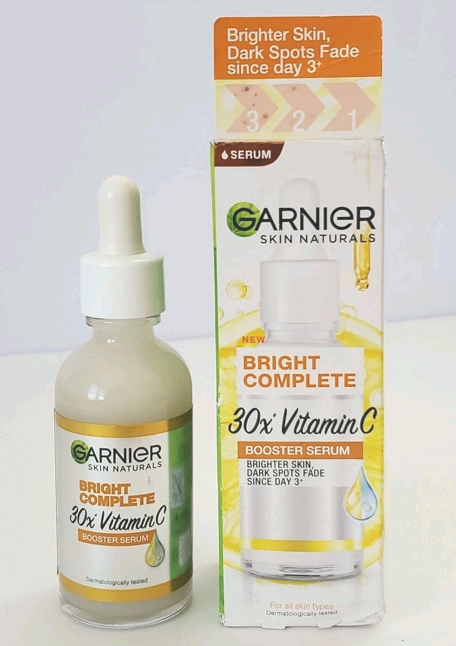 Garnier Bright Complete Vitamin C Face Serum 50ml - Brightening & Dark Spot Fading