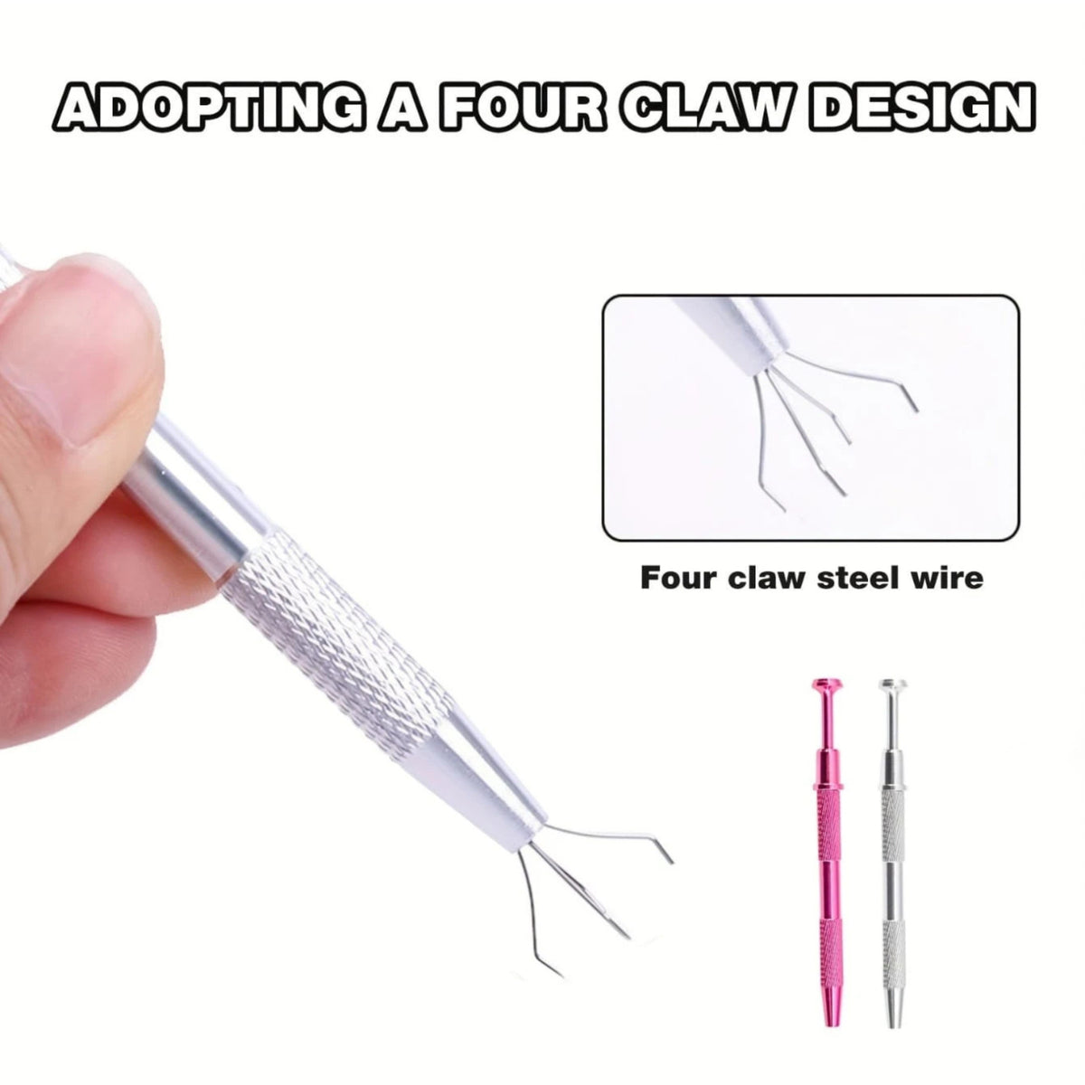 Jewelry Bead & Gem Claw Picker Tool - Precision Tweezer Clamp