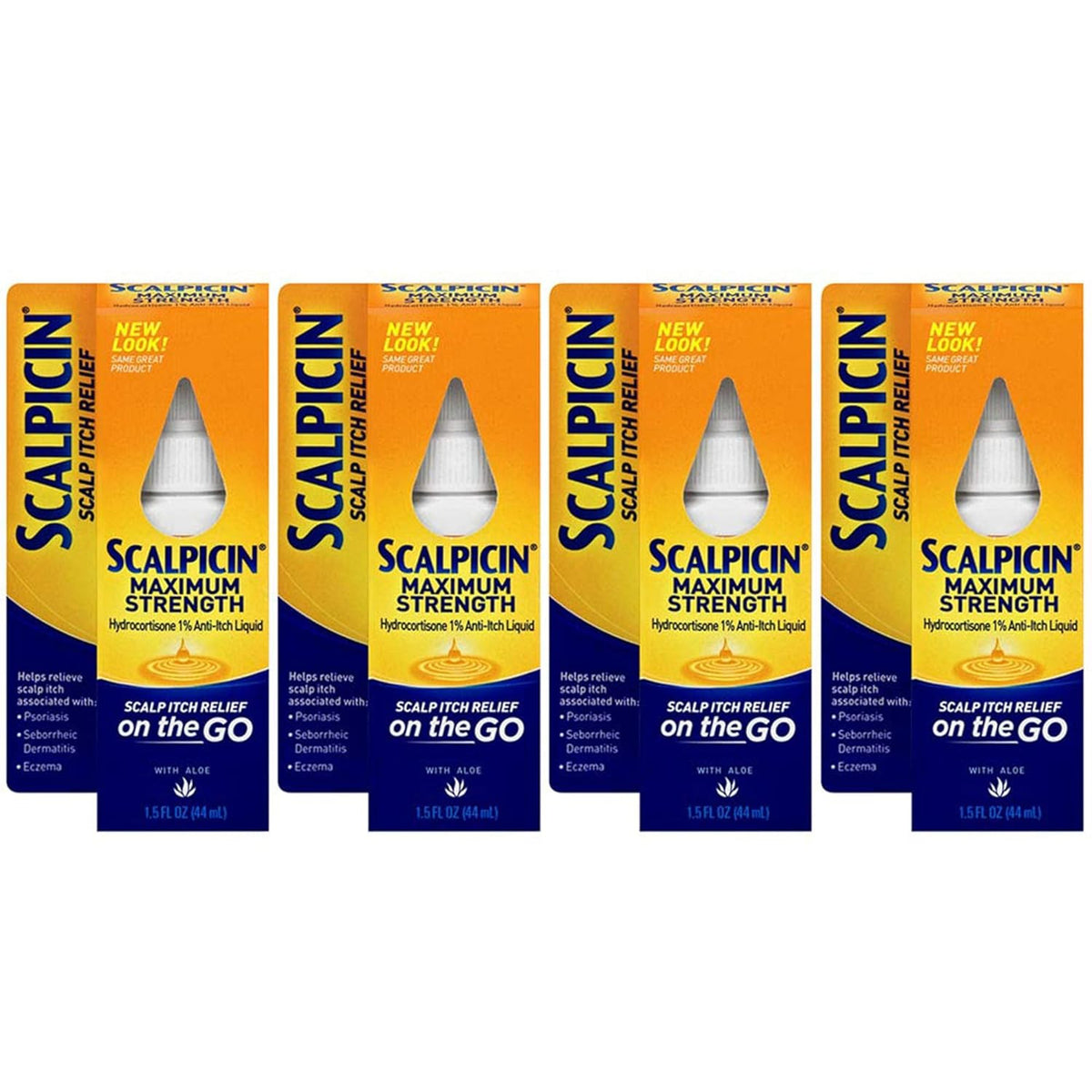 Maximum Strength Scalp Itch Treatment - Fragrance-Free, 1.5 Fl Oz Pack of 4