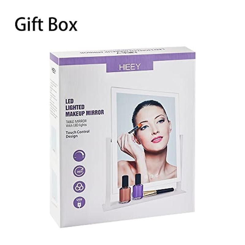 Lighted Makeup Mirror with 3 Color Lighting Modes - Vanity Mirror for Makeup Application