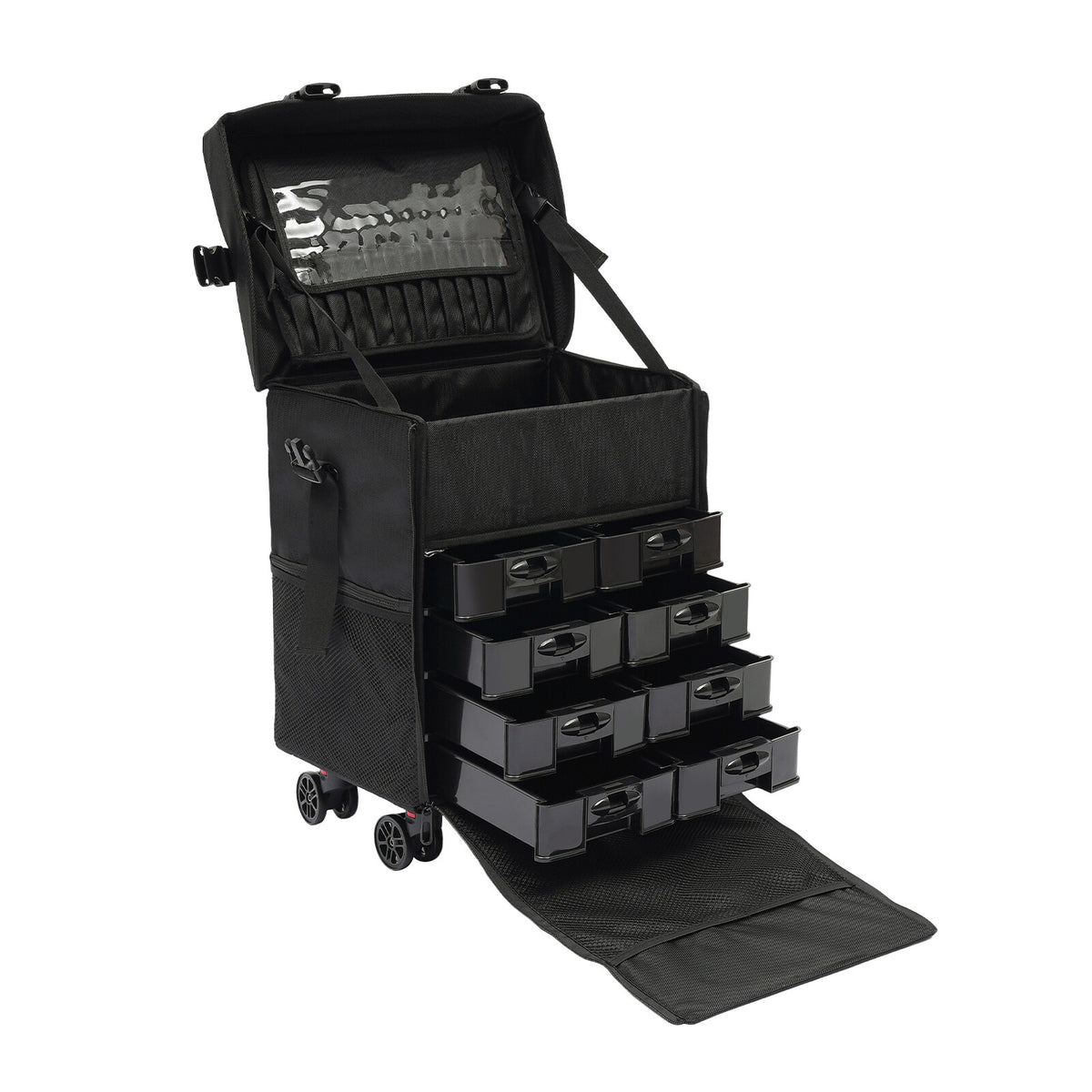 Rolling Makeup Case with Drawers Travel Trolley - Durable & Spacious