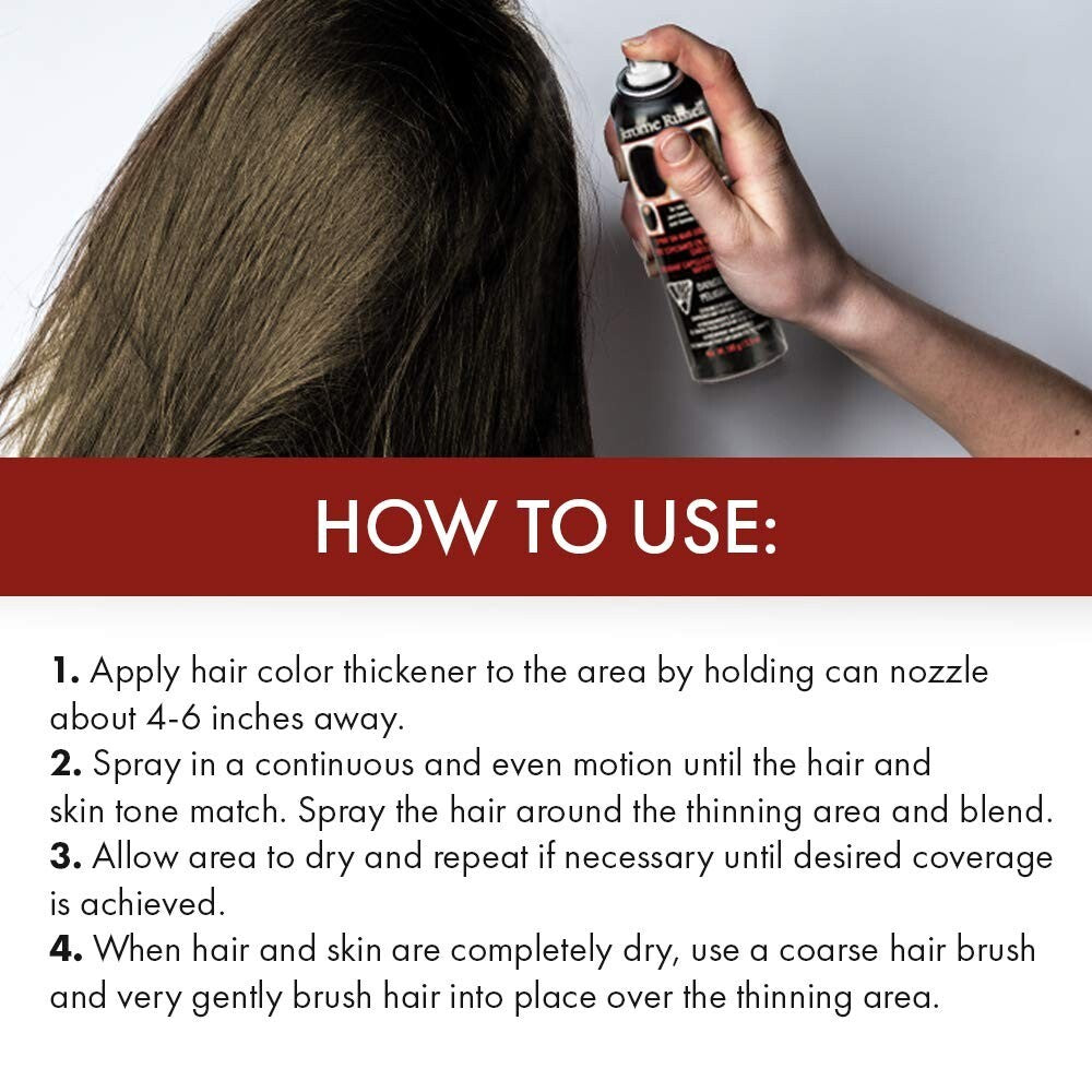 Spray on Hair Color Thickener Medium Brown 3.5 oz (6 Pack)