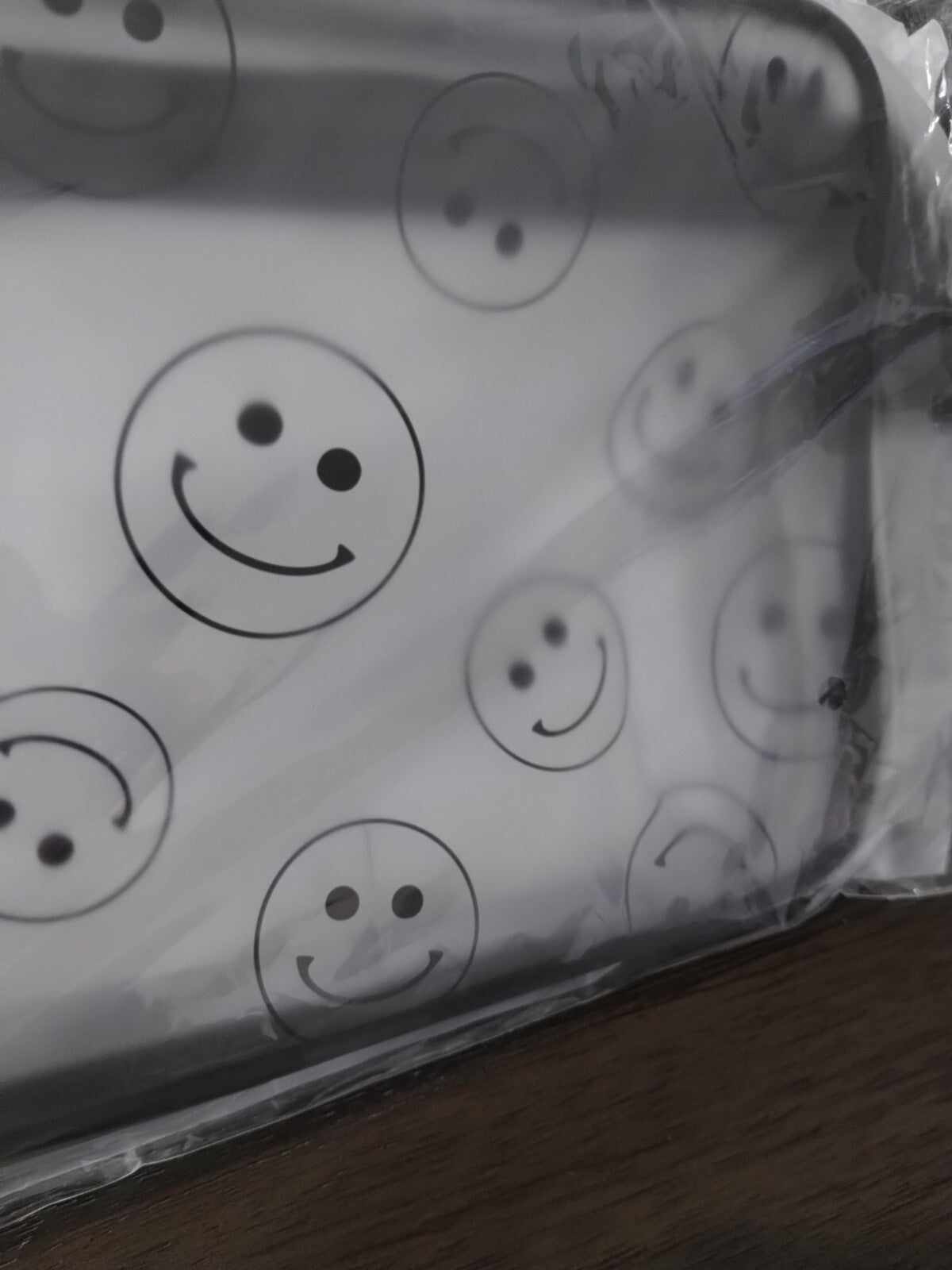 Clear PVC Toiletry & Makeup Bag Set with Smiley Faces - Travel Organizer