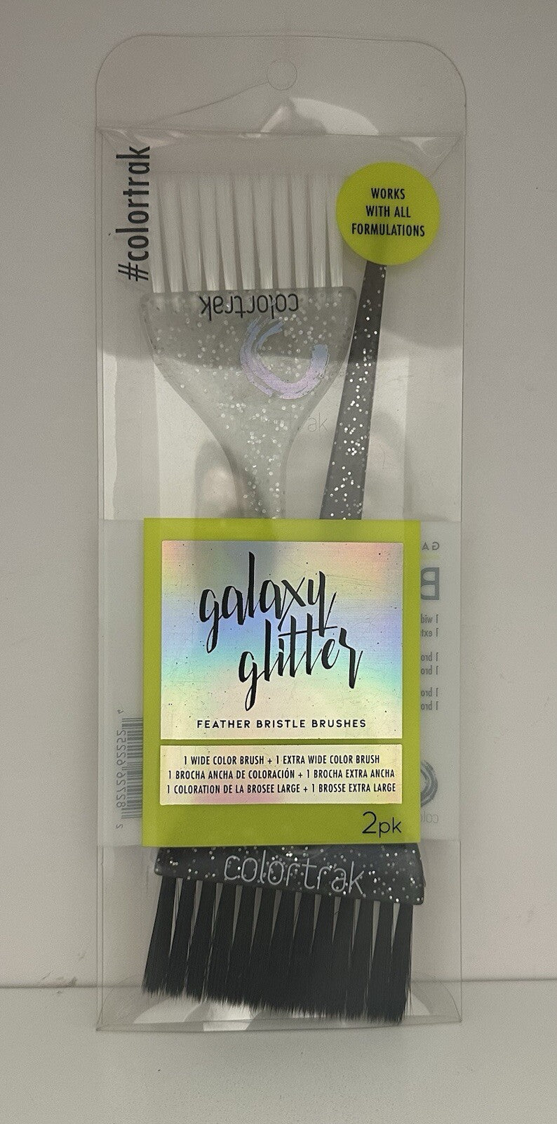 ColorTrak Galaxy Glitter Chemical Applicator Feather Bristle Paint Brushes 1-3 Inches