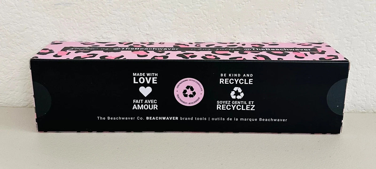 Beachwaver 3B Triple Barrel Curling Iron - Pink Leopard-Print Handle