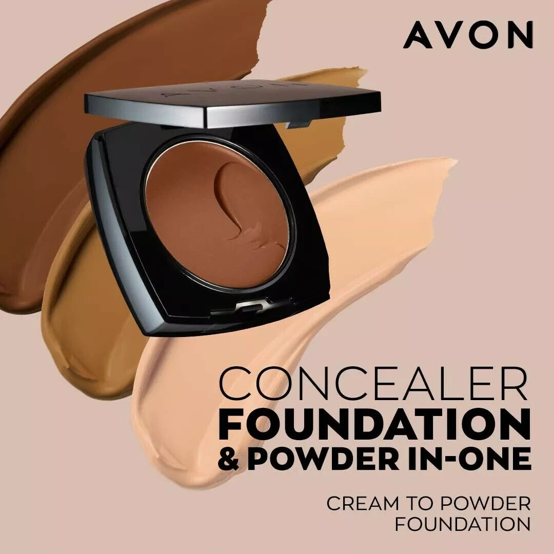 Avon Flawless Cream-to-Powder Foundation SPF 15 Compact 9g - Natural Beige