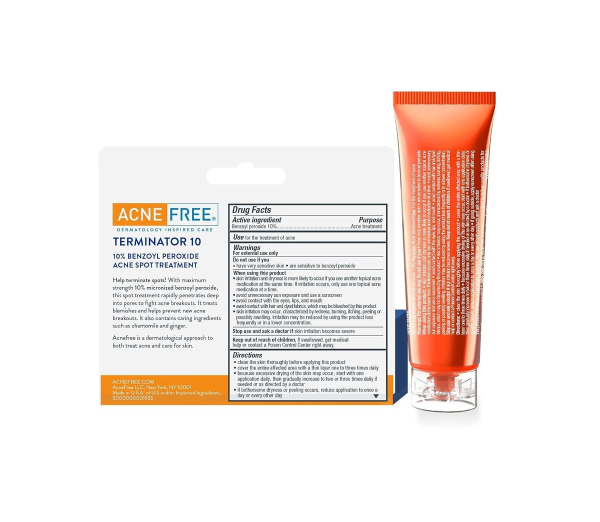 Acne Spot Treatment Benzoyl Peroxide 10% - Unisex, 1 Oz