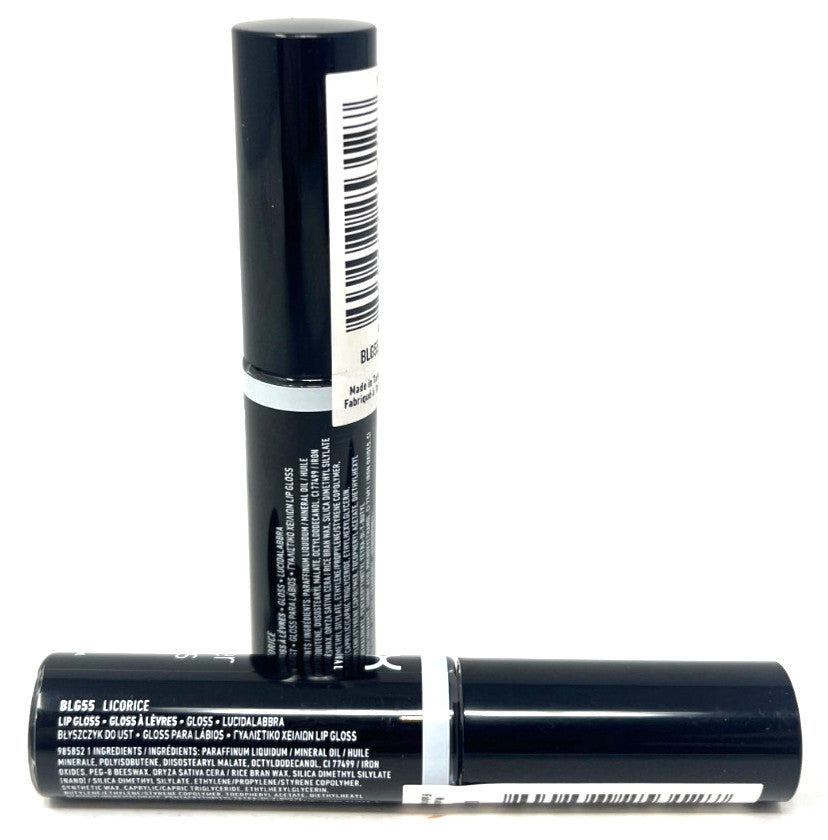 (2) NYX Butter Gloss Lip Gloss Sealed 0.27 fl oz - Licorice, Lip Makeup Set