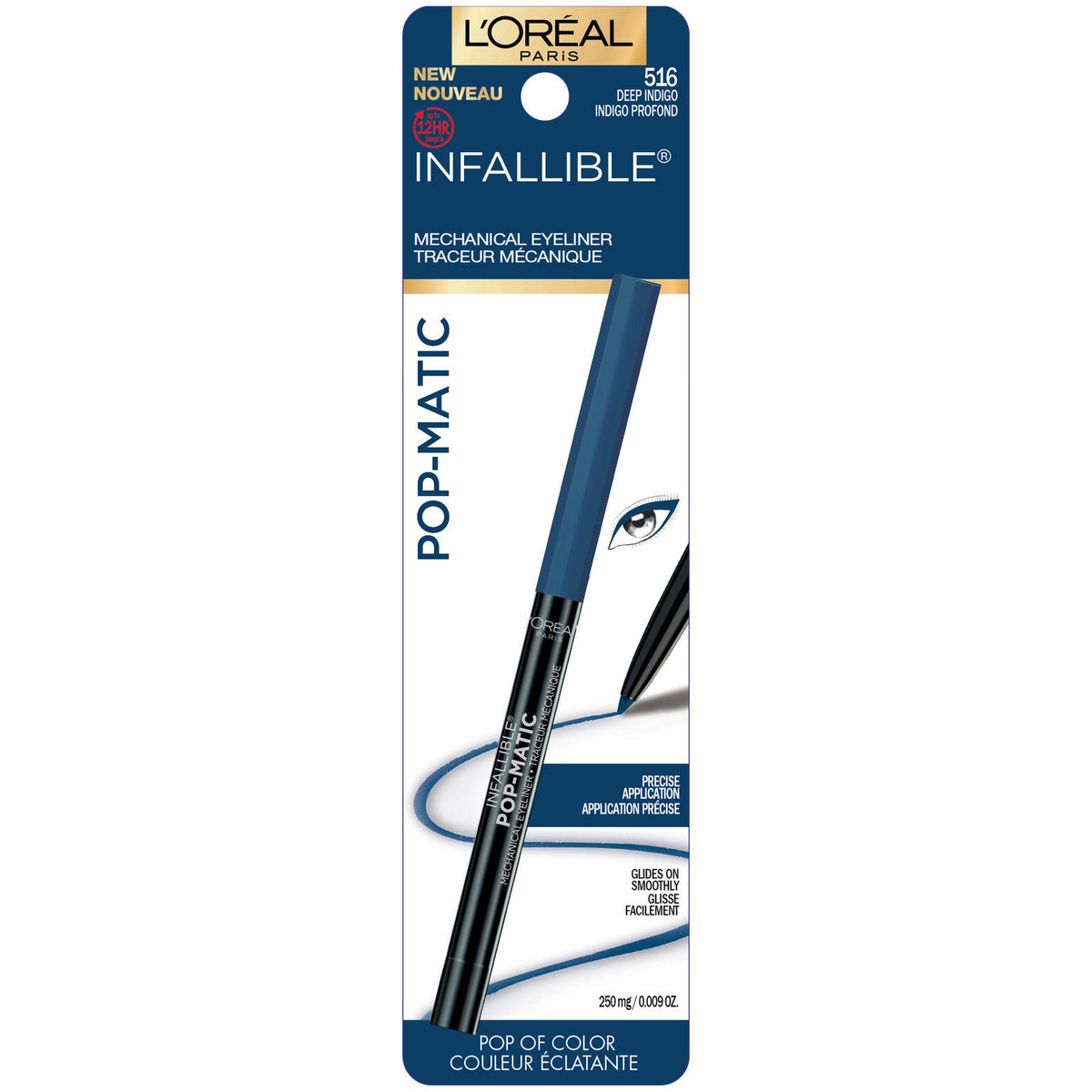 L'Oréal Infallible Pop-Matic Mechanical Eyeliner 516 Deep Indigo