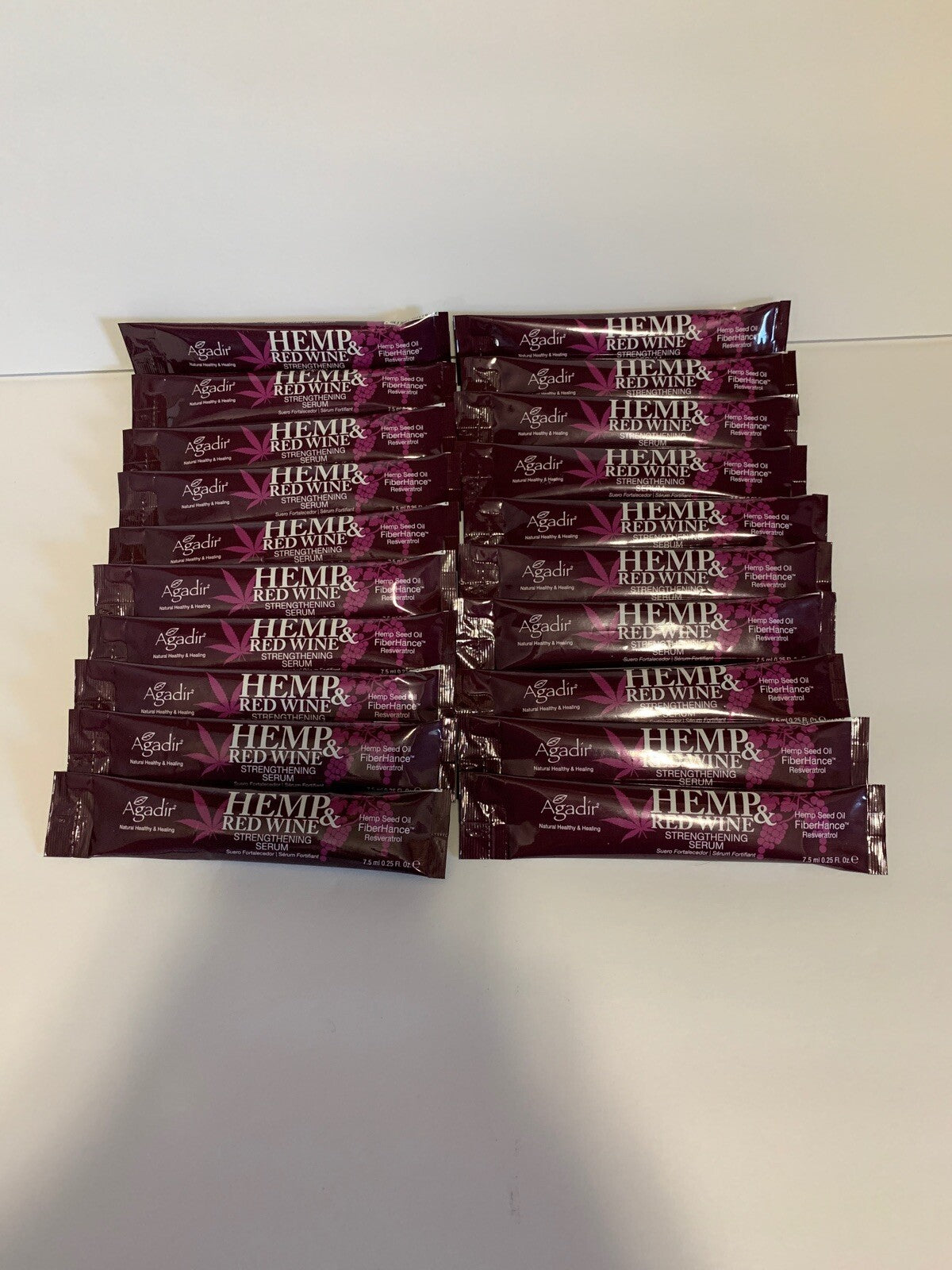 Travel Size Hemp & Red Wine Strengthening Serum Sample Packs - 20 pcs