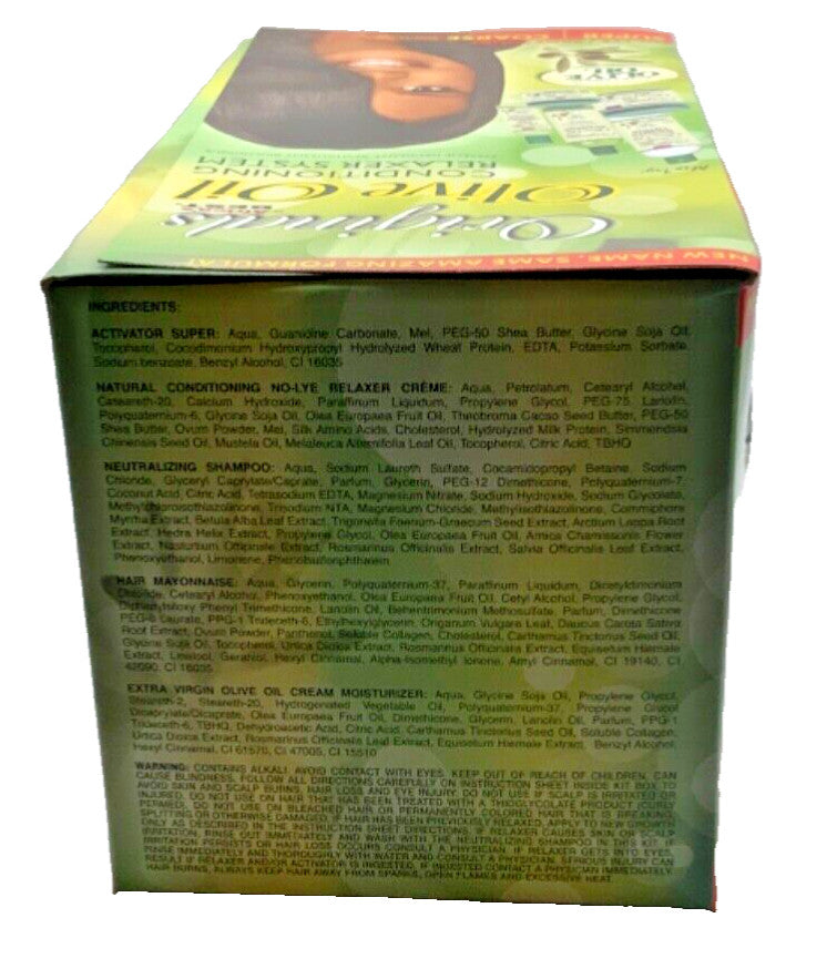 Olive Oil Based No-Lye Hair Relaxer System for Smooth Hair