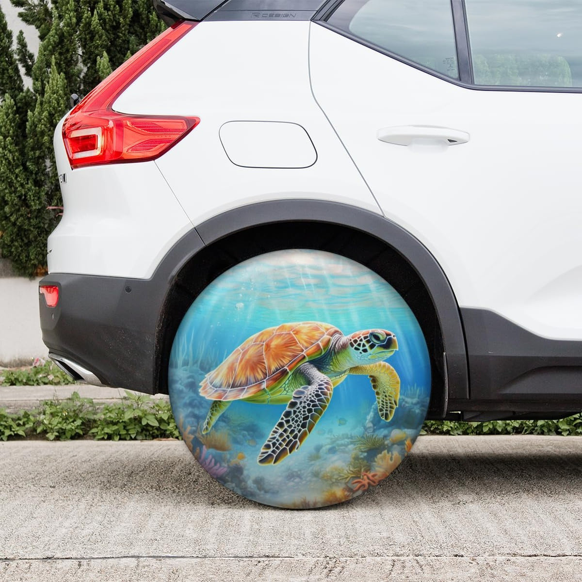 16 Inch Waterproof Tire Cover with Sea Turtle Design for RV SUV Trailer