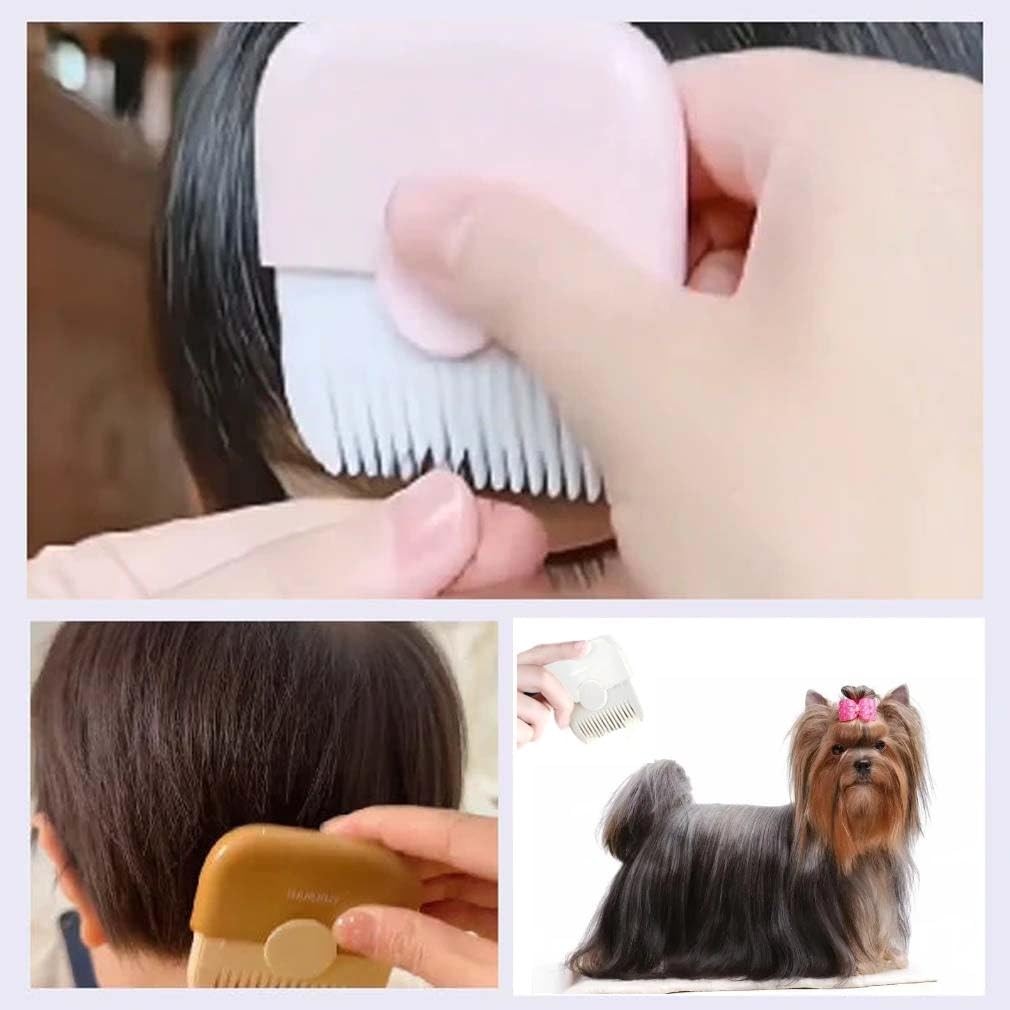 2-in-1 Manual Hair Trimmer with 10 Replacement Blades and Razor Comb - White
