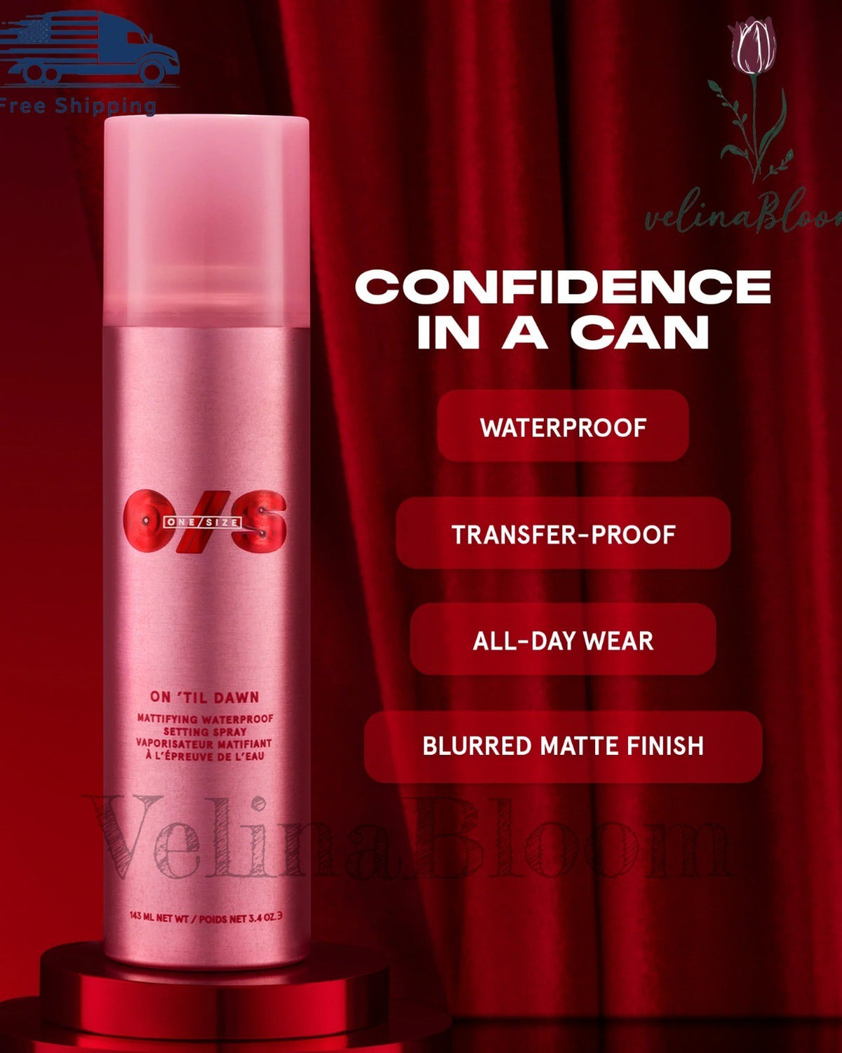 Mattifying Waterproof Setting Spray - Oil Control & Long-Lasting Makeup Finish - 2 Pack 143 ml