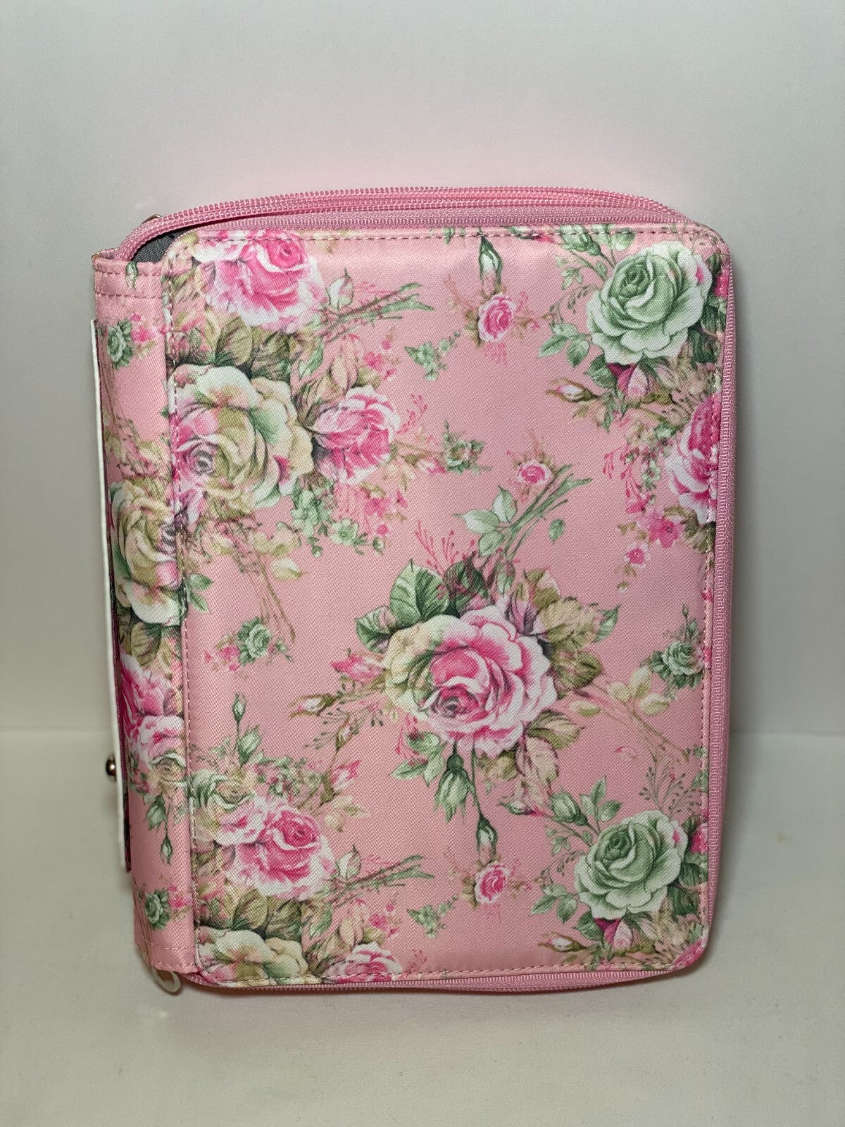 Makeup Brush Organizer Case with 120 Slots - Elegant Purple Flower Design